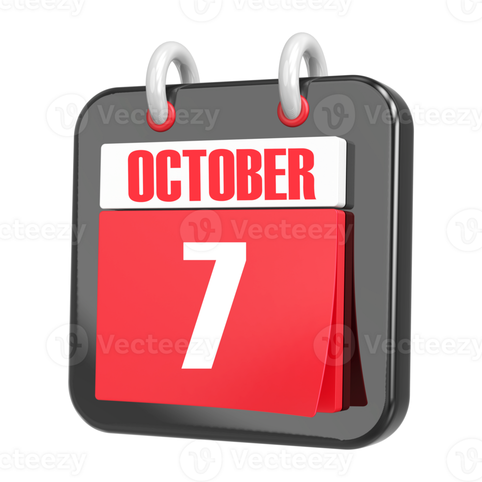 3d Rendering Of UI Icon October Day 7 png