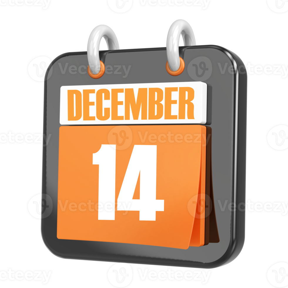 3d Rendering Of UI Icon December Day 14 png