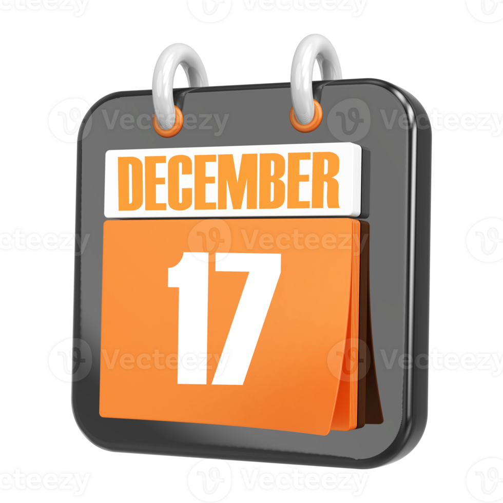 3d Rendering Of UI Icon December Day 17 png