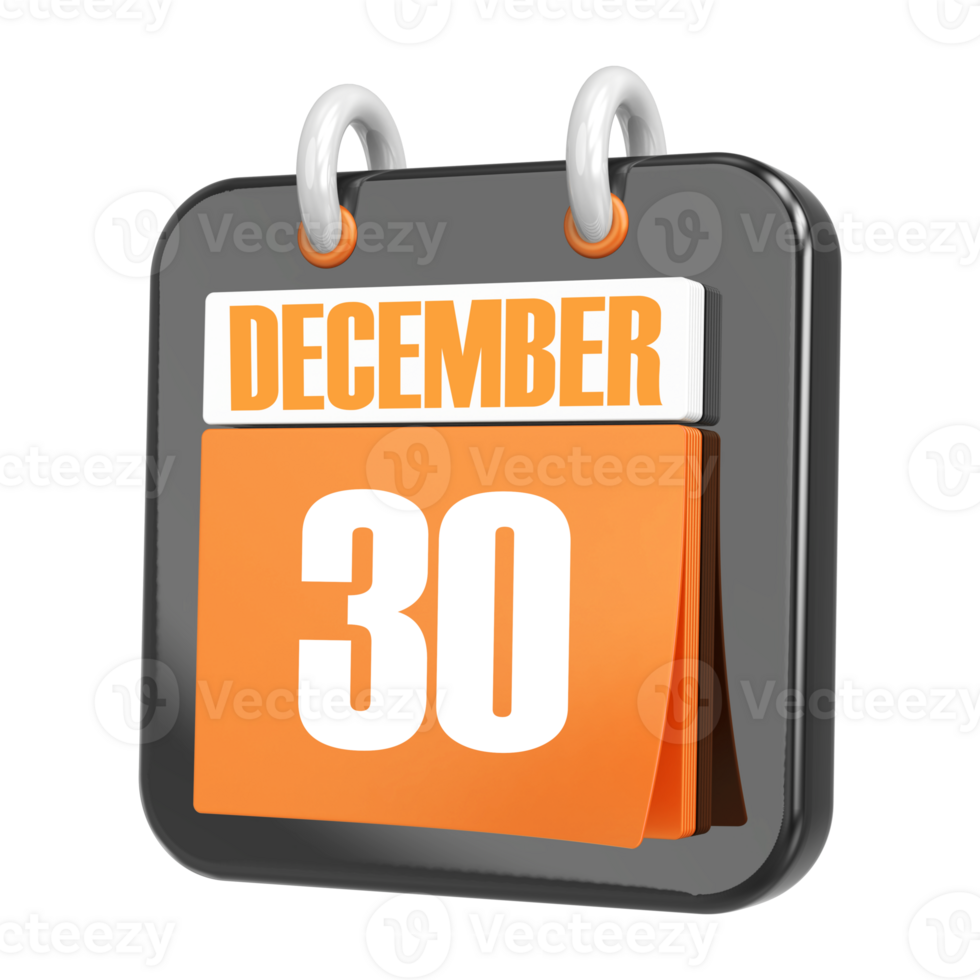 3d Rendering Of UI Icon December Day 30 png