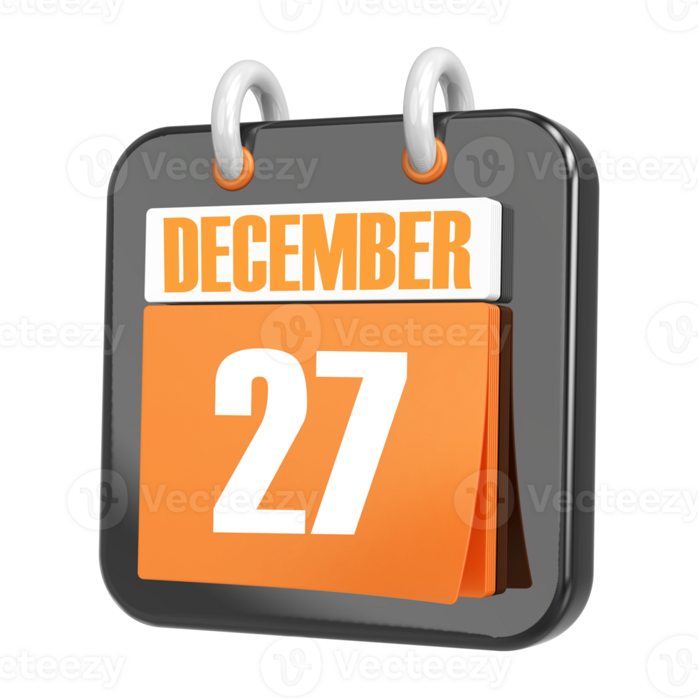 3d Rendering Of UI Icon December Day 27 png