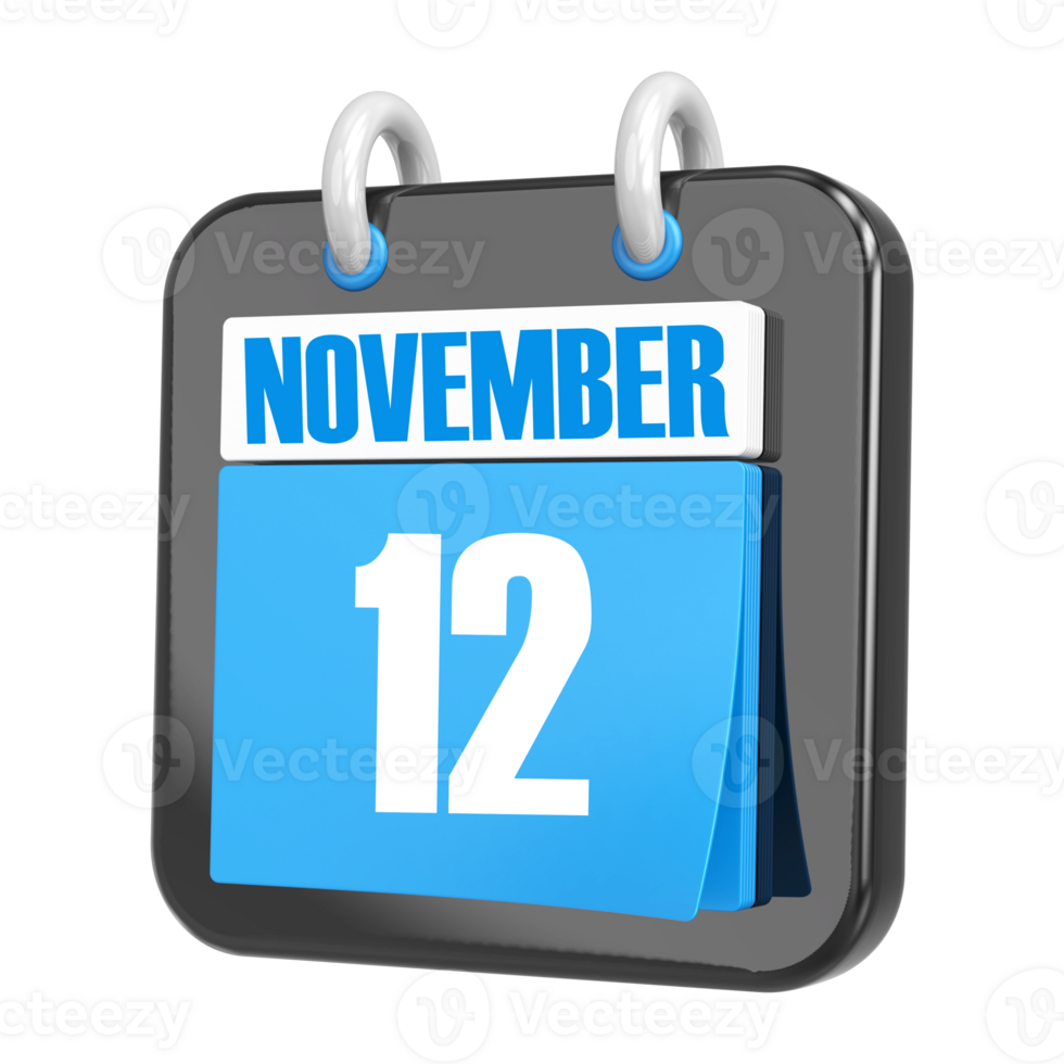 3d Rendering Of UI Icon november Day 12 png