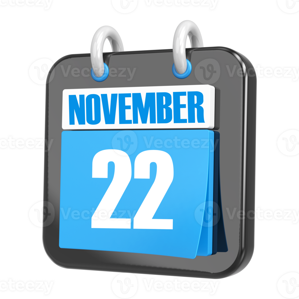 3d Rendering Of UI Icon november Day 22 png