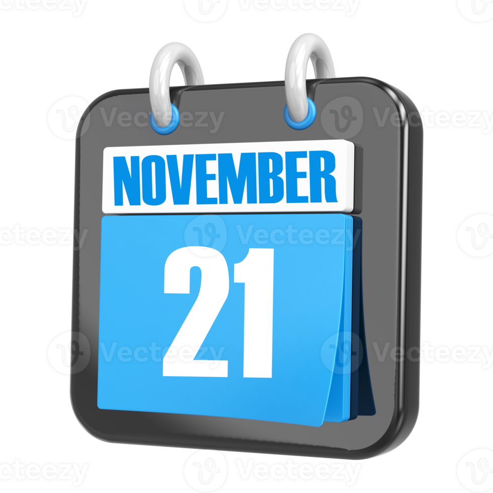 3d Rendering Of UI Icon november Day 21 png