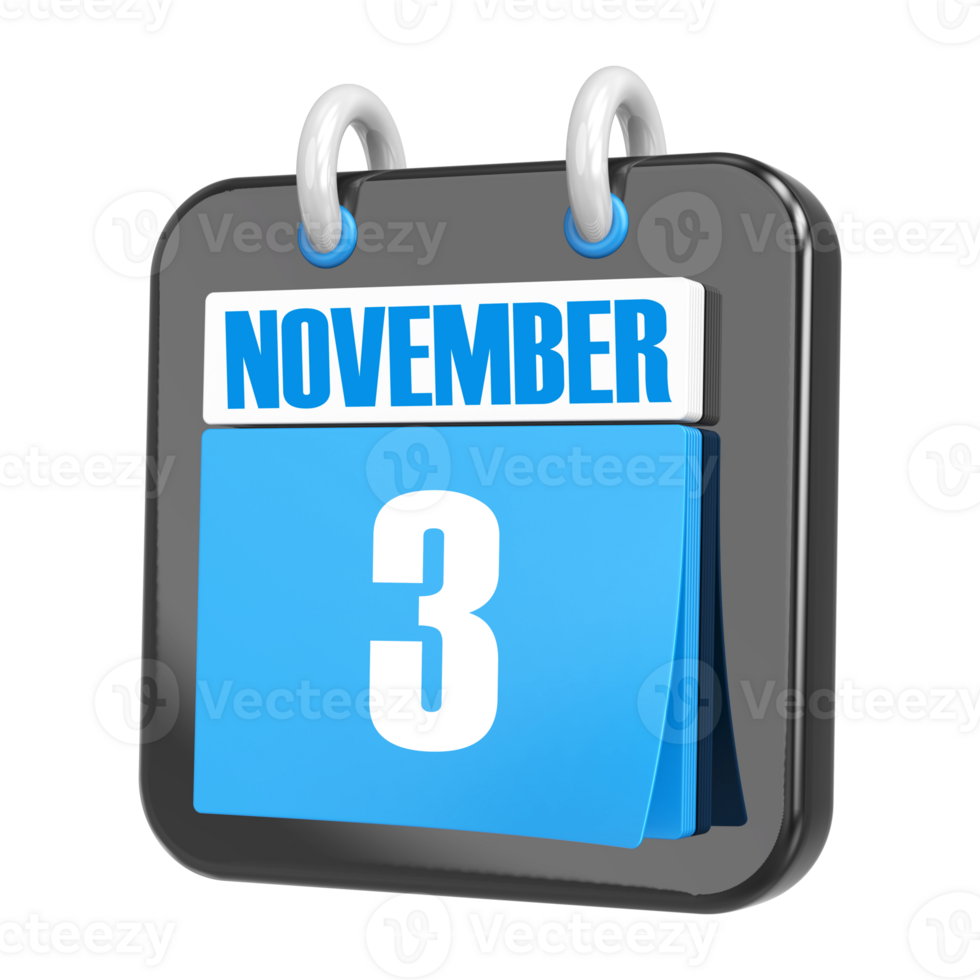3d Rendering Of UI Icon november Day 3 png