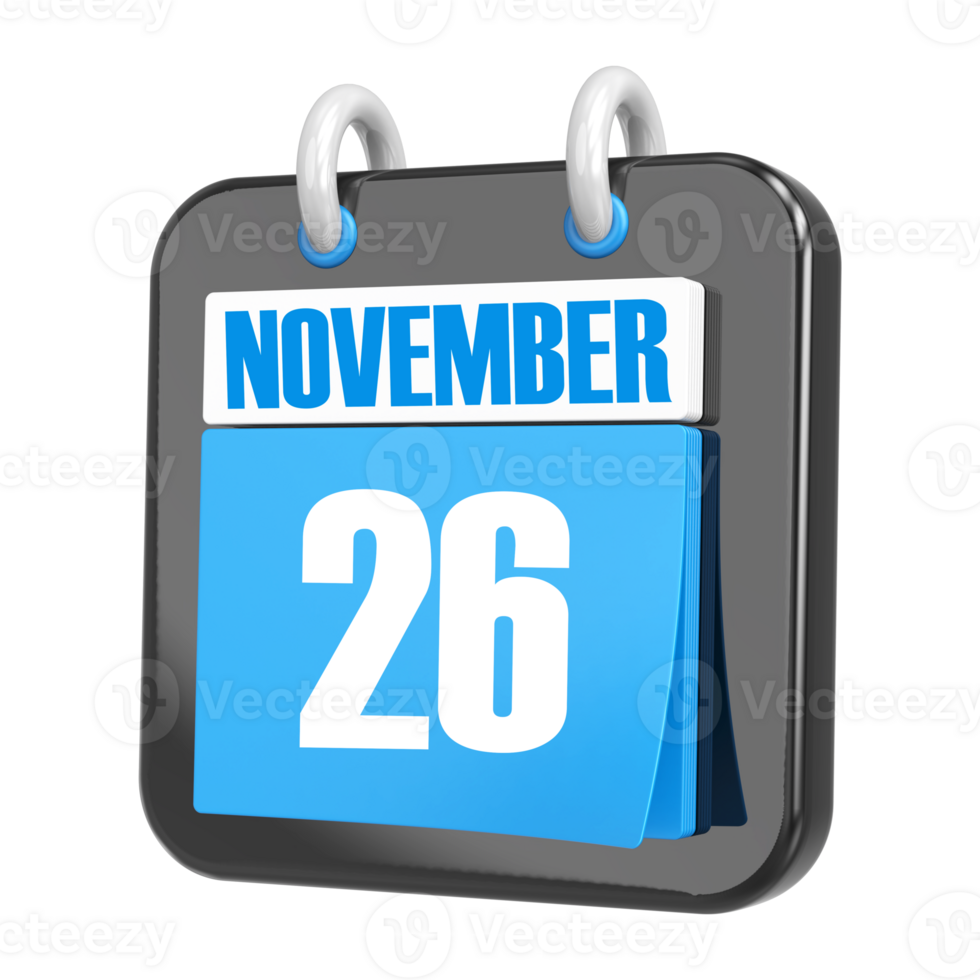 3d Rendering Of UI Icon november Day 26 png