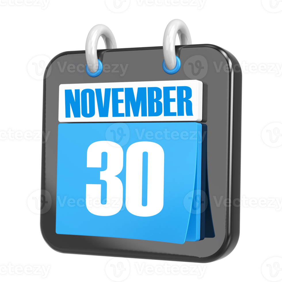 3d Rendering Of UI Icon november Day 30 png