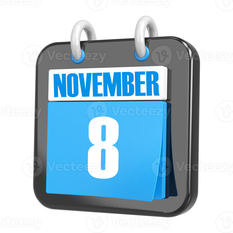 3d Rendering Of UI Icon november Day 8 png