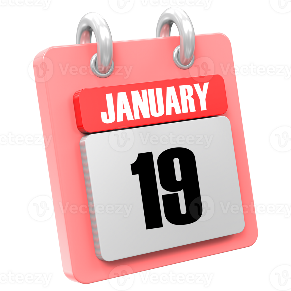 3d Rendering Of UI Icon January Day 19 png