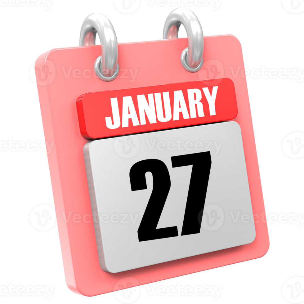 3d Rendering Of UI Icon January Day 27 png