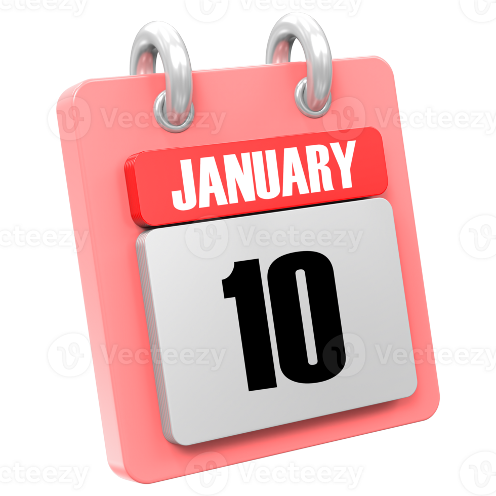 3d Rendering Of UI Icon January Day 10 png