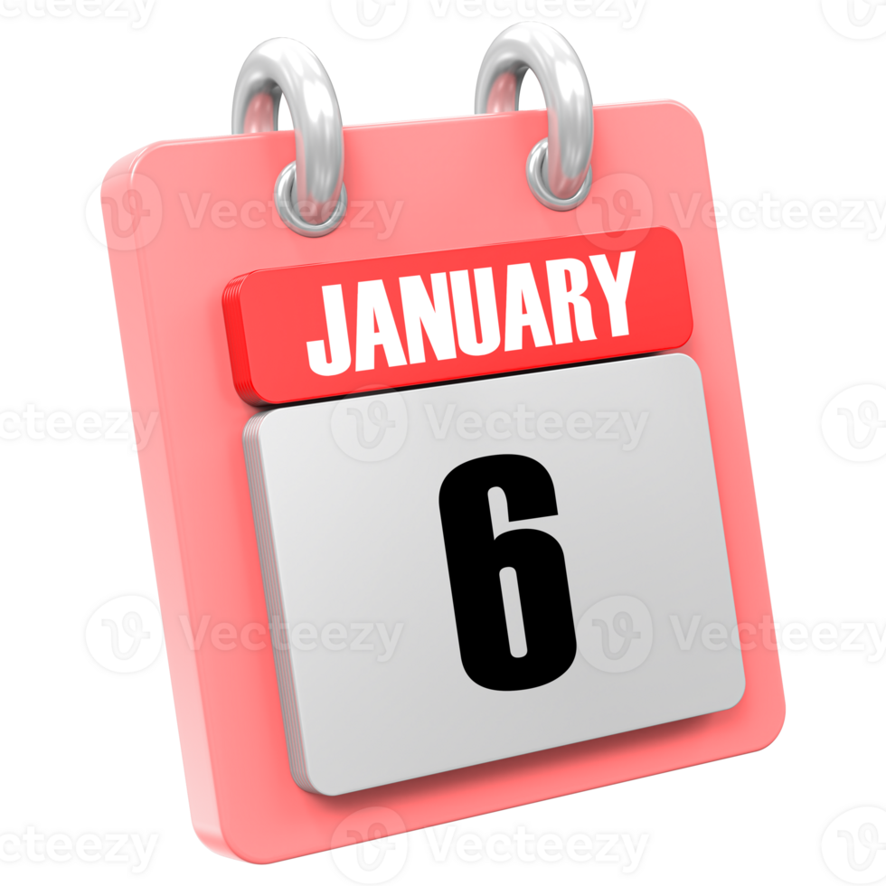 3d Rendering Of UI Icon January Day 6 png