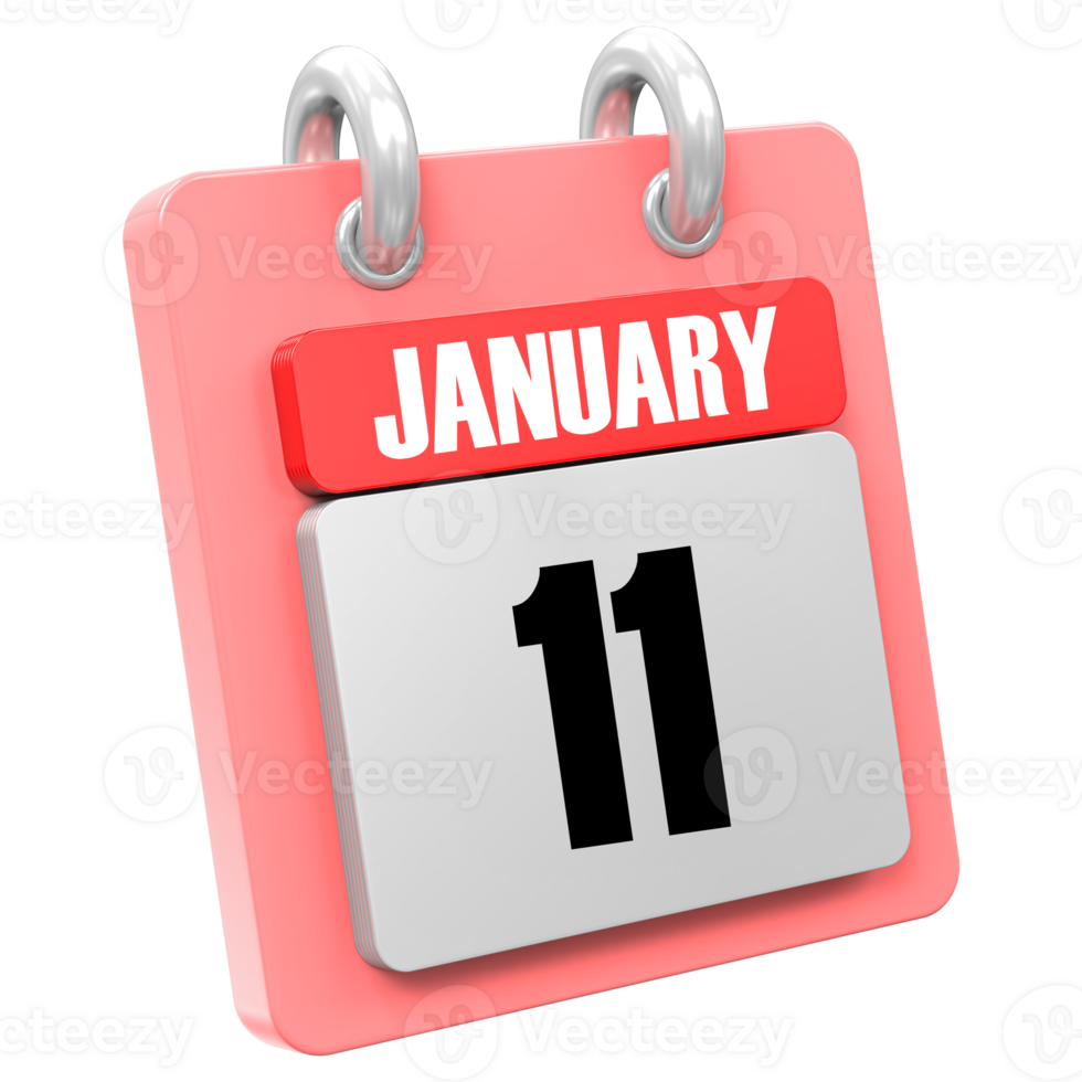 3d Rendering Of UI Icon January Day 11 png