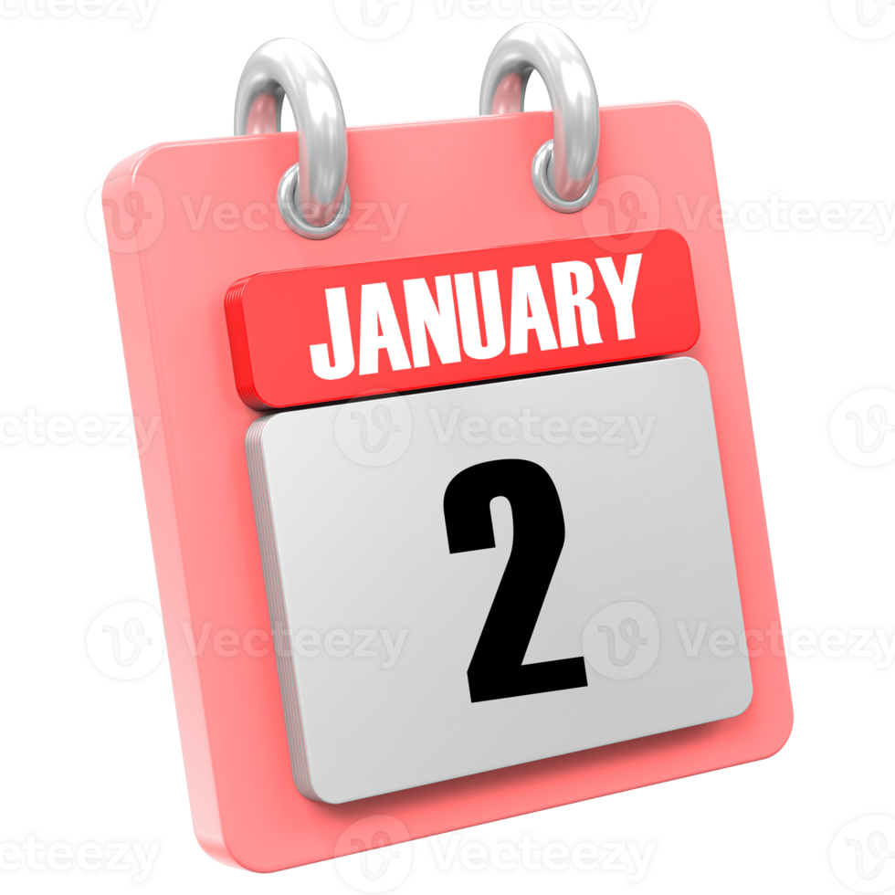 3d Rendering Of UI Icon January Day 2 png