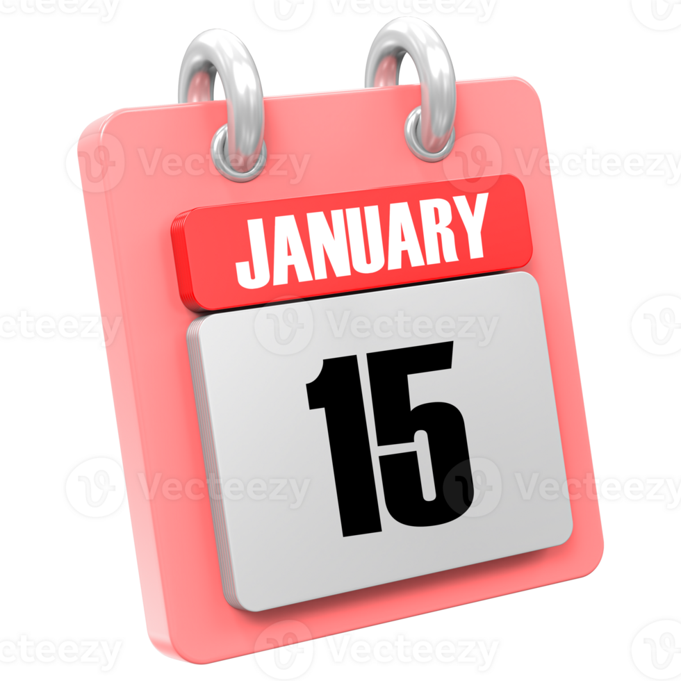 3d Rendering Of UI Icon January Day 15 png