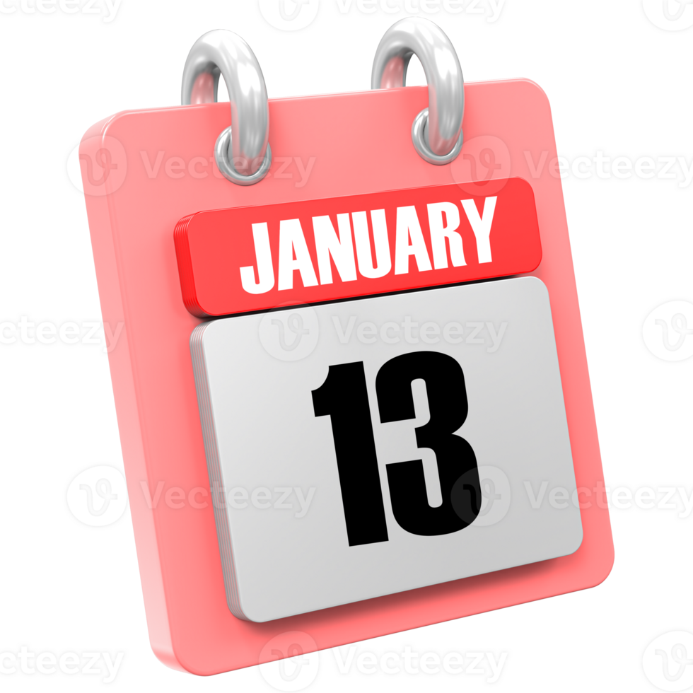 3d Rendering Of UI Icon January Day 13 png