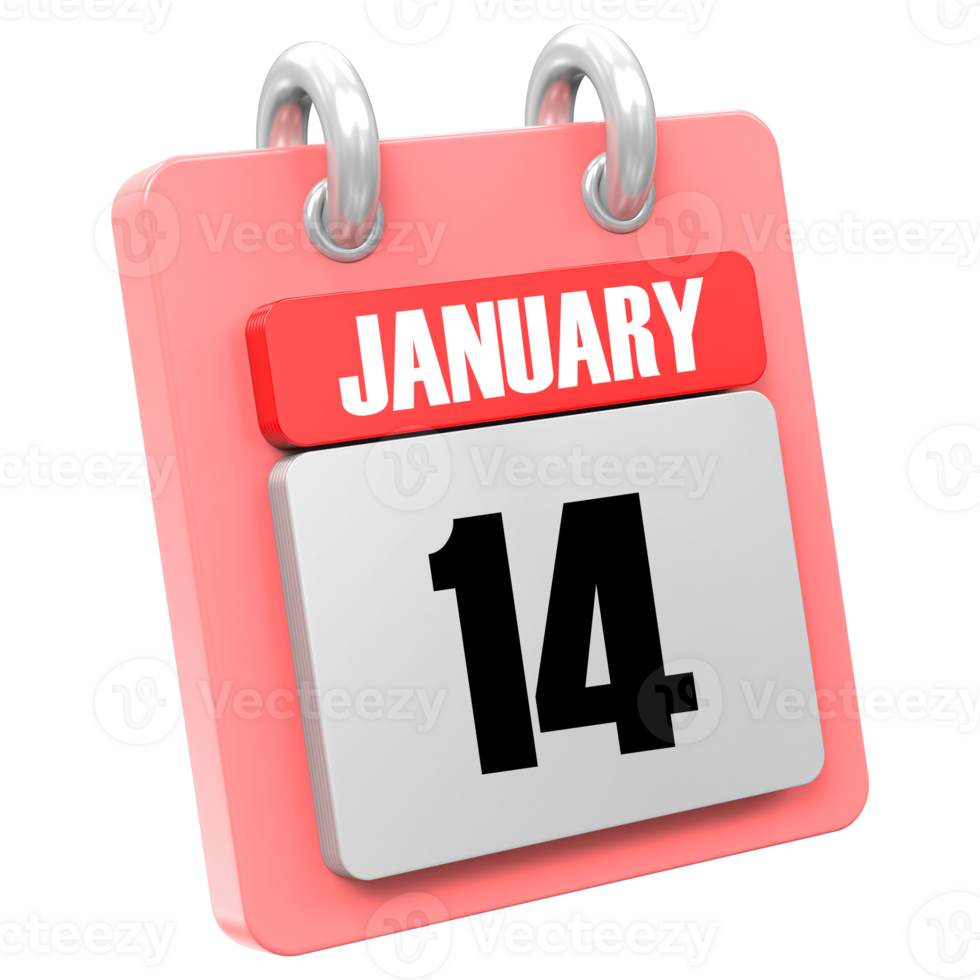 3d Rendering Of UI Icon January Day 14 png
