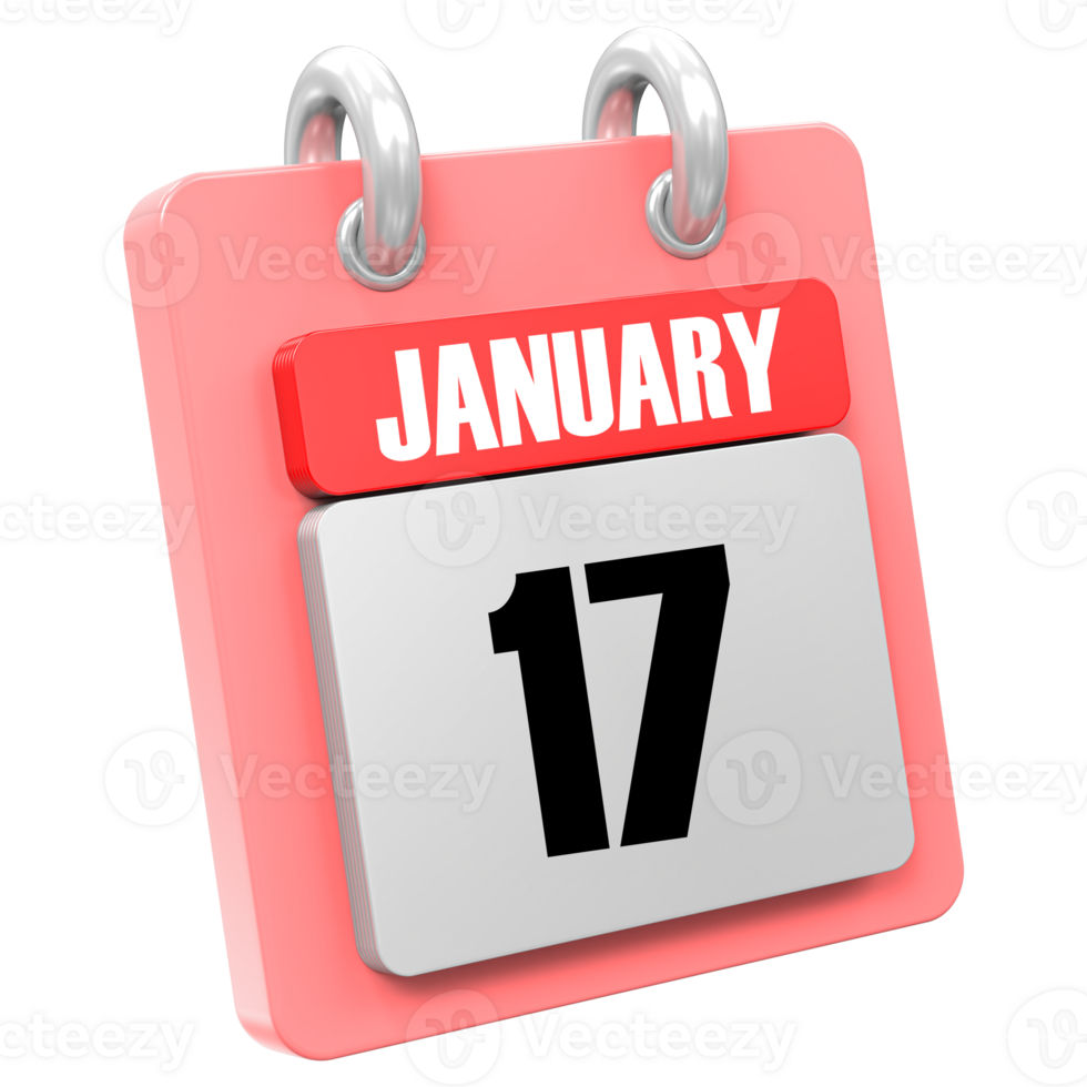 3d Rendering Of UI Icon January Day 17 png