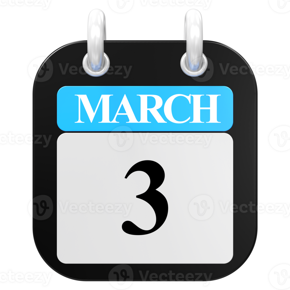 3D Rendering Of UI Icon March Day 3 png
