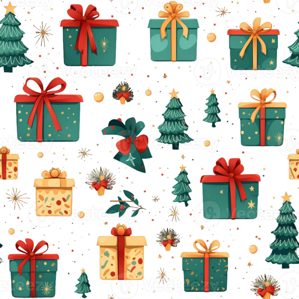 Seamless Christmas gift png