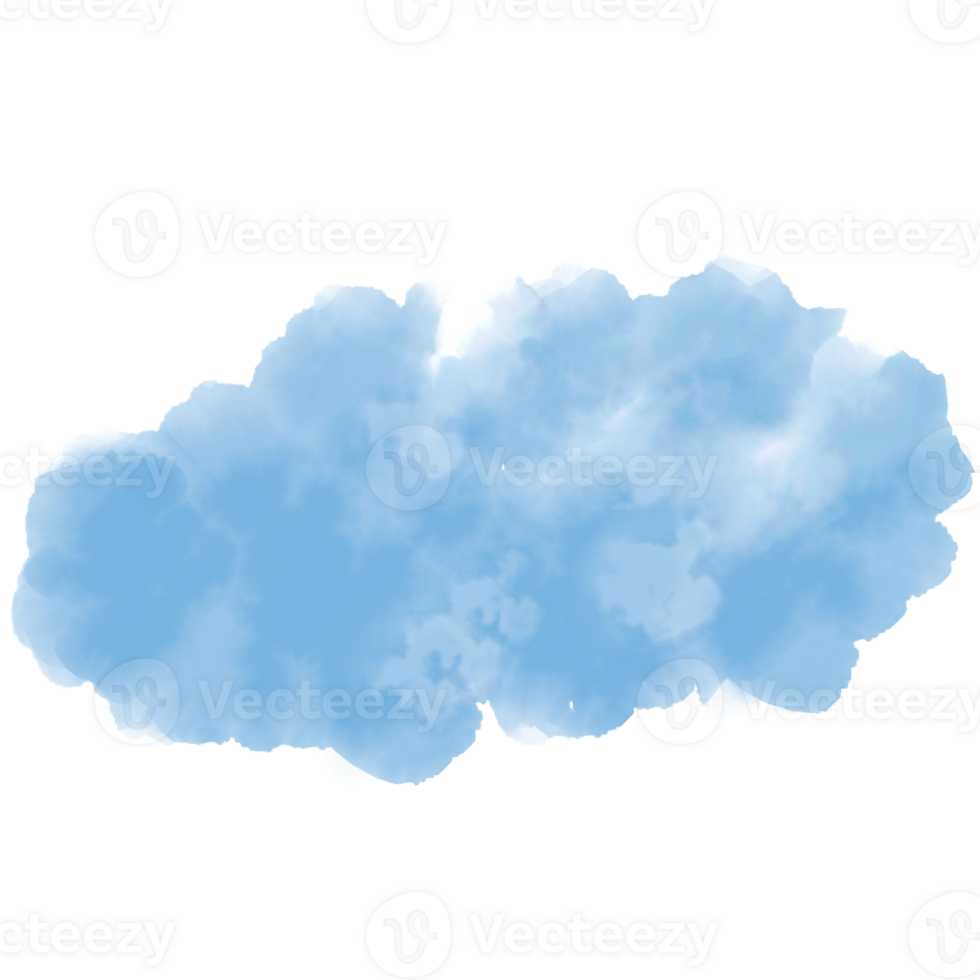 blue pastel fluffy cloud png