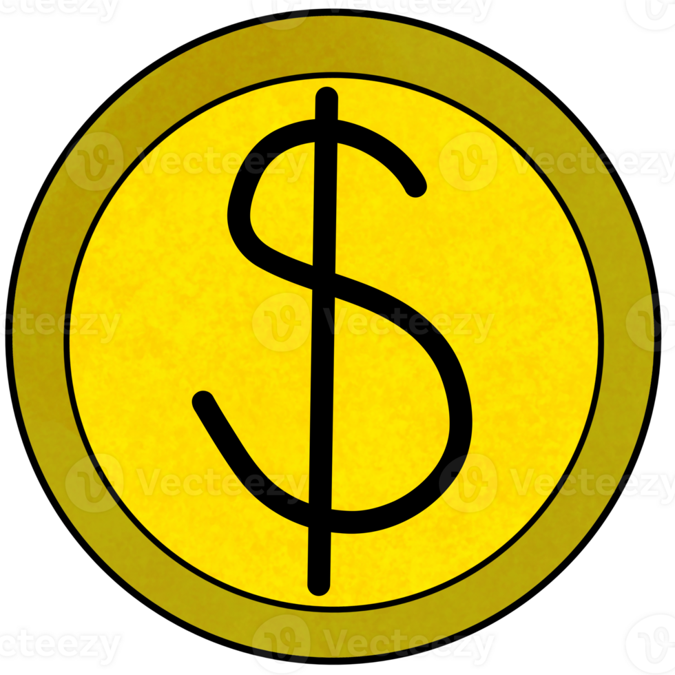 yellow coin with dollar sign png