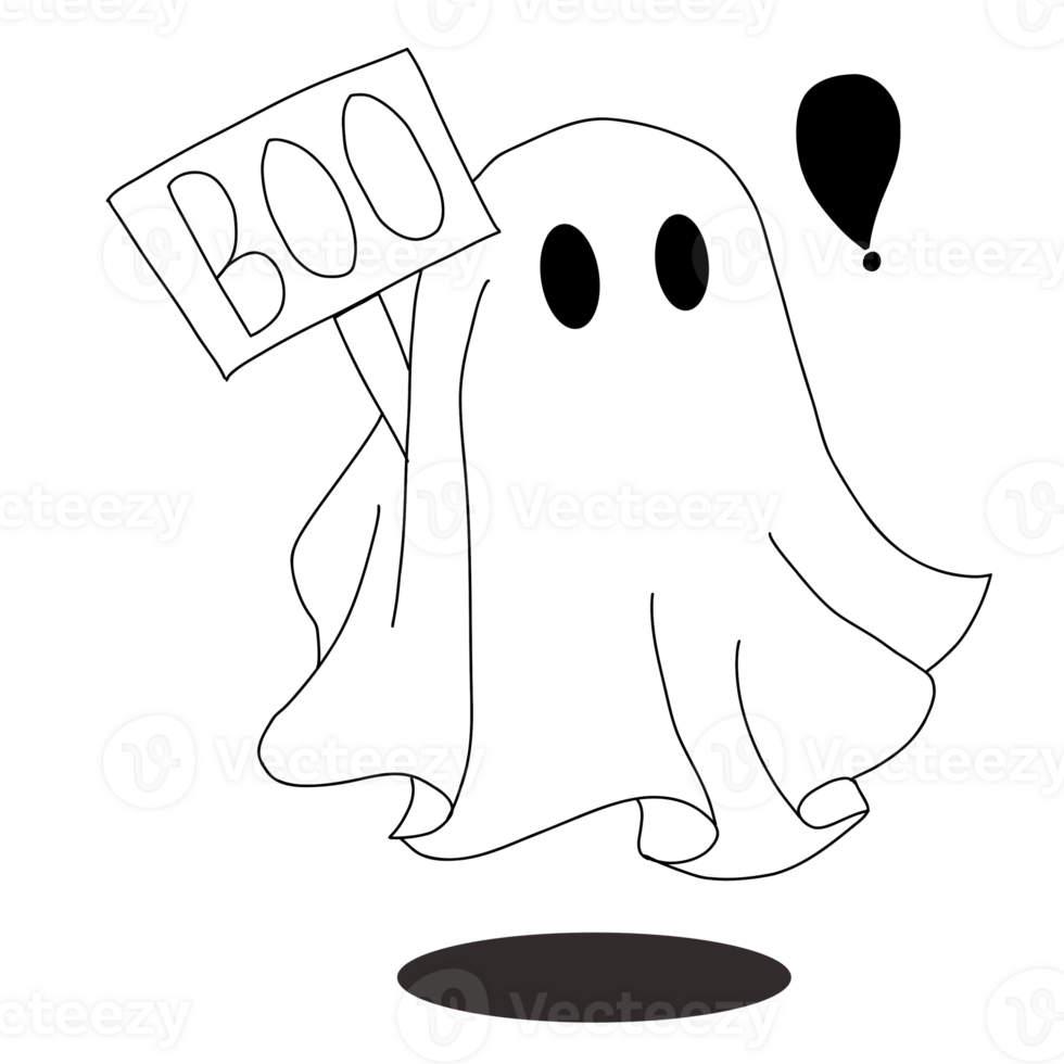 A little ghost on Halloween day png