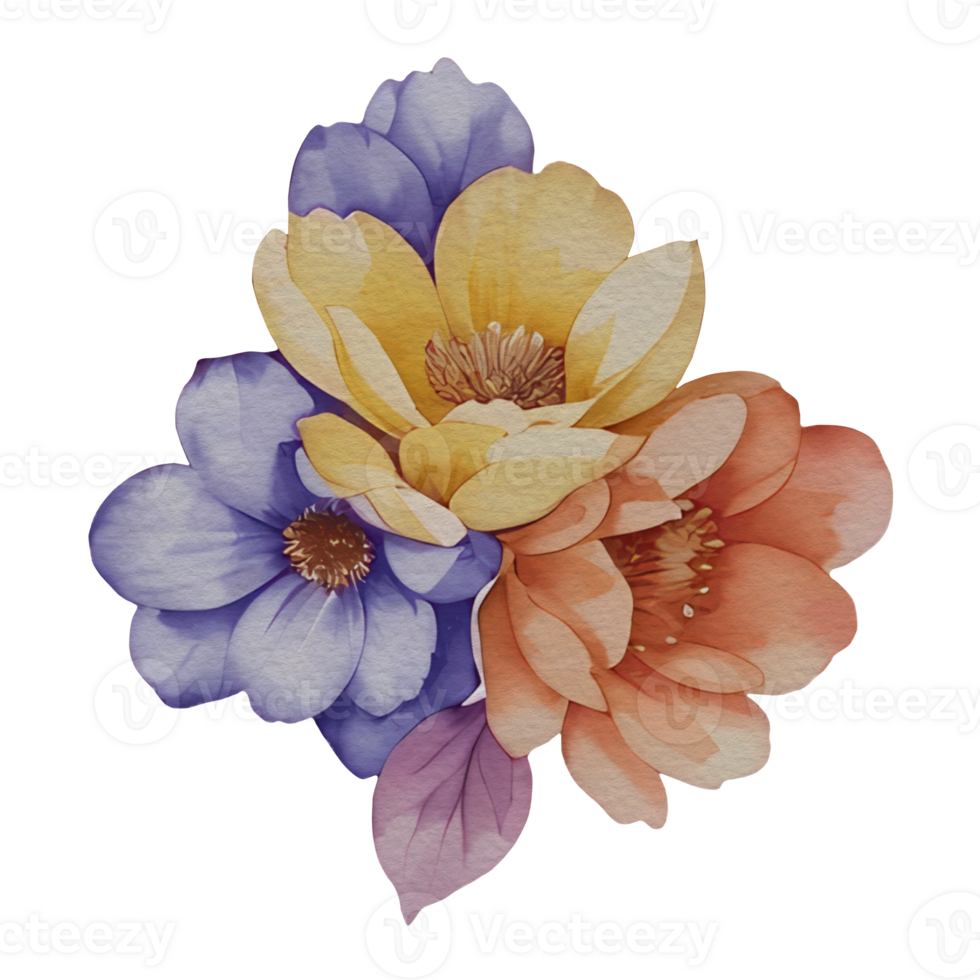 vintage flora clipart, generativo ai png