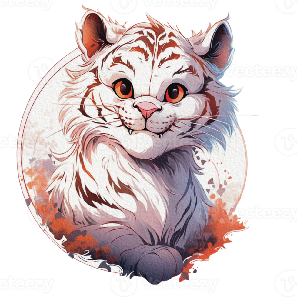 Jeff The Cute White Tiger By Lisica - Anime Chibi White Tiger - 883x904 PNG  Download - PNGkit