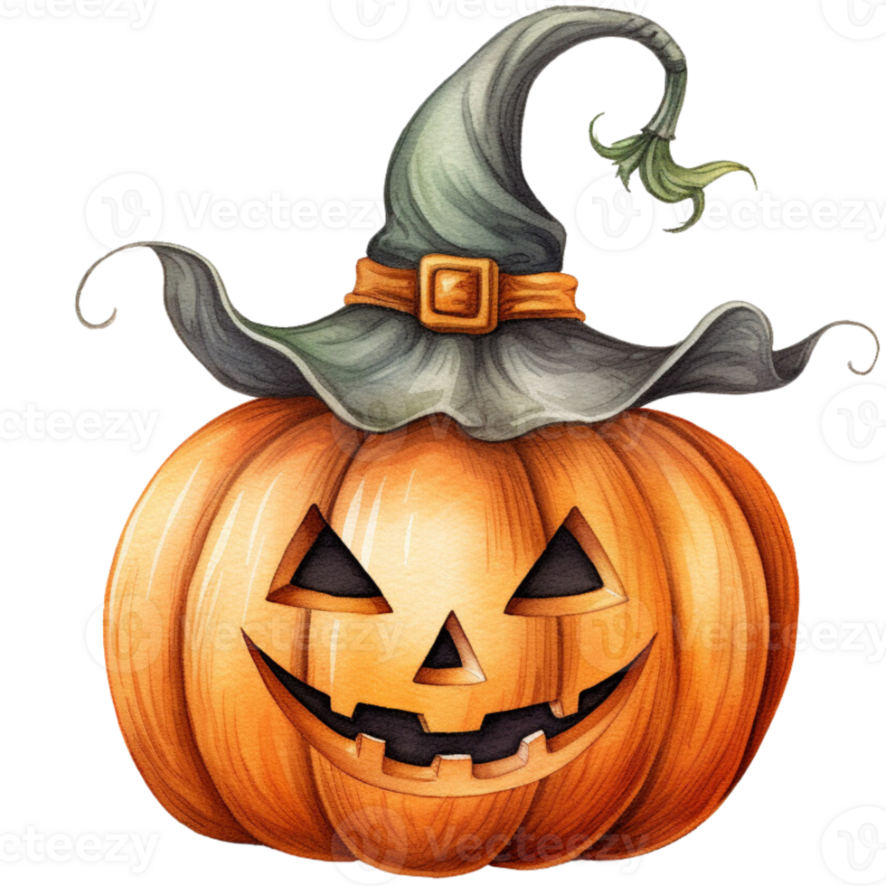spookachtig jack-o'-lantern genot halloween pompoen snijwerk en decoratie, png, ai generatief png