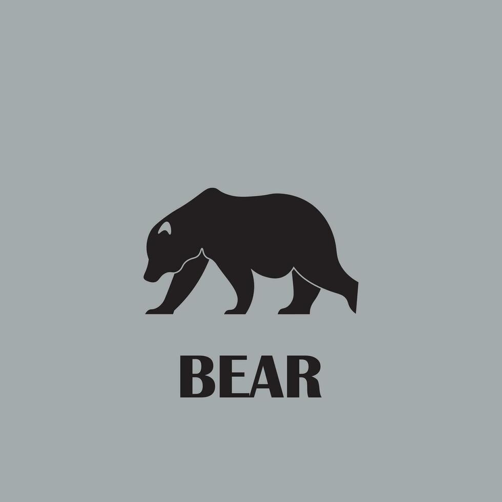 oso vector logo diseño