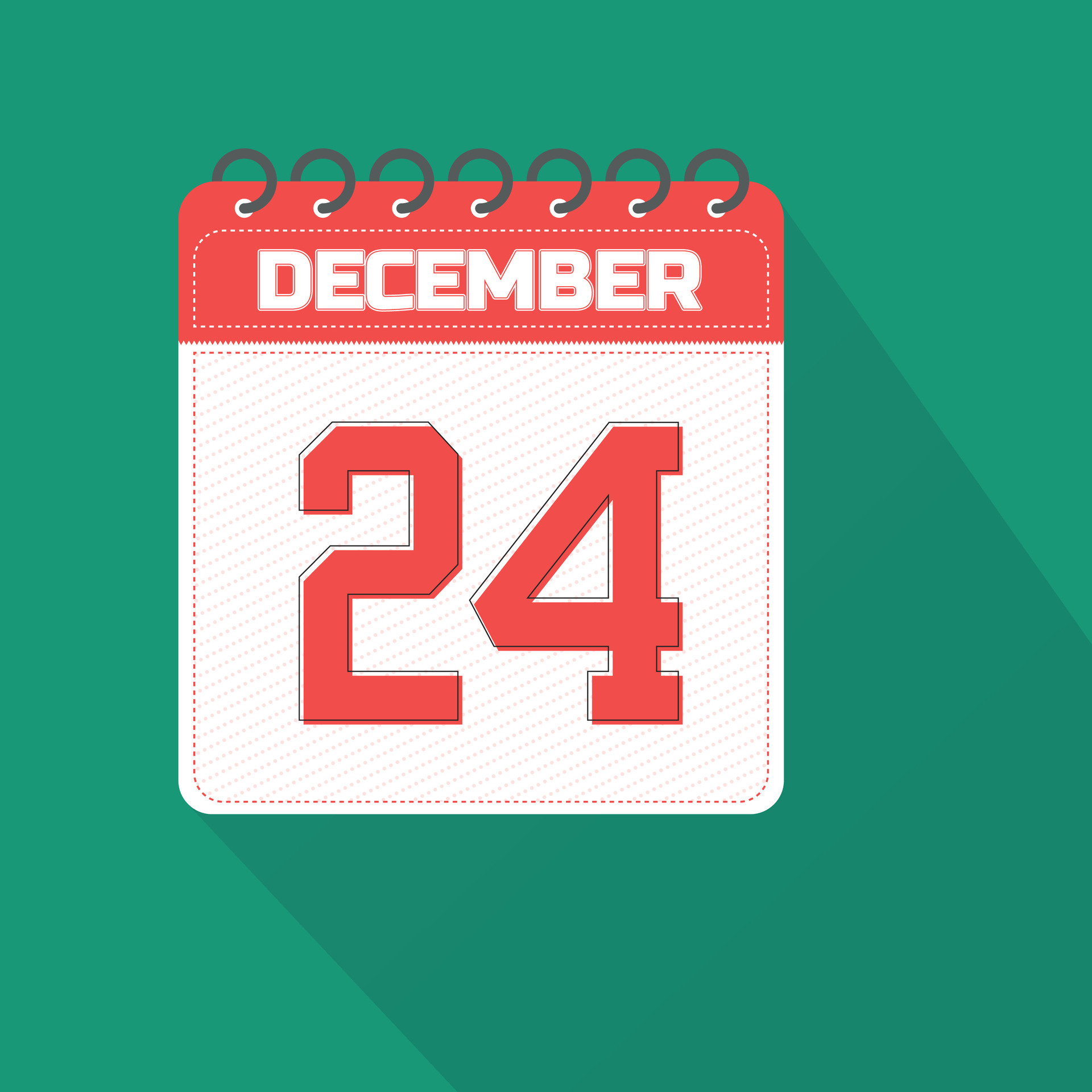 December 24 Calendar Daily Icon, Date, Month 27258338 Vector Art at