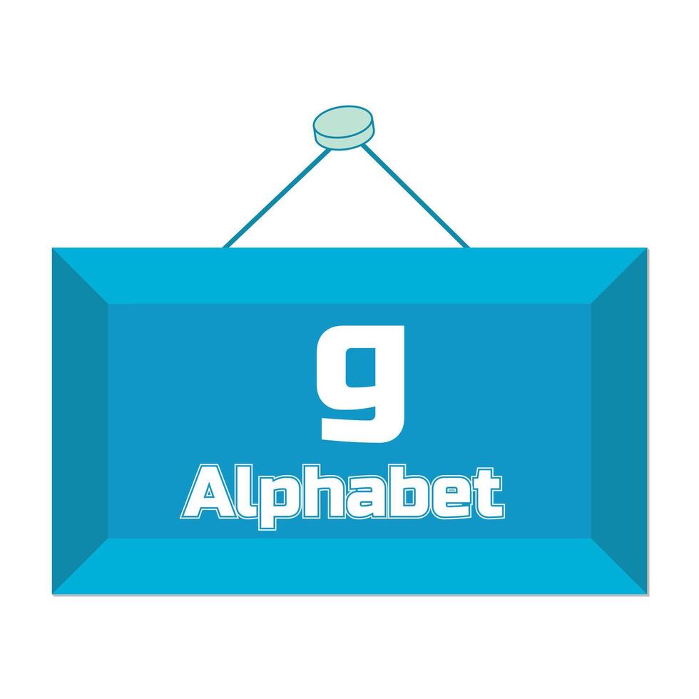 Alphabet lowercase g design with sign board 27258360 Vector Art at Vecteezy