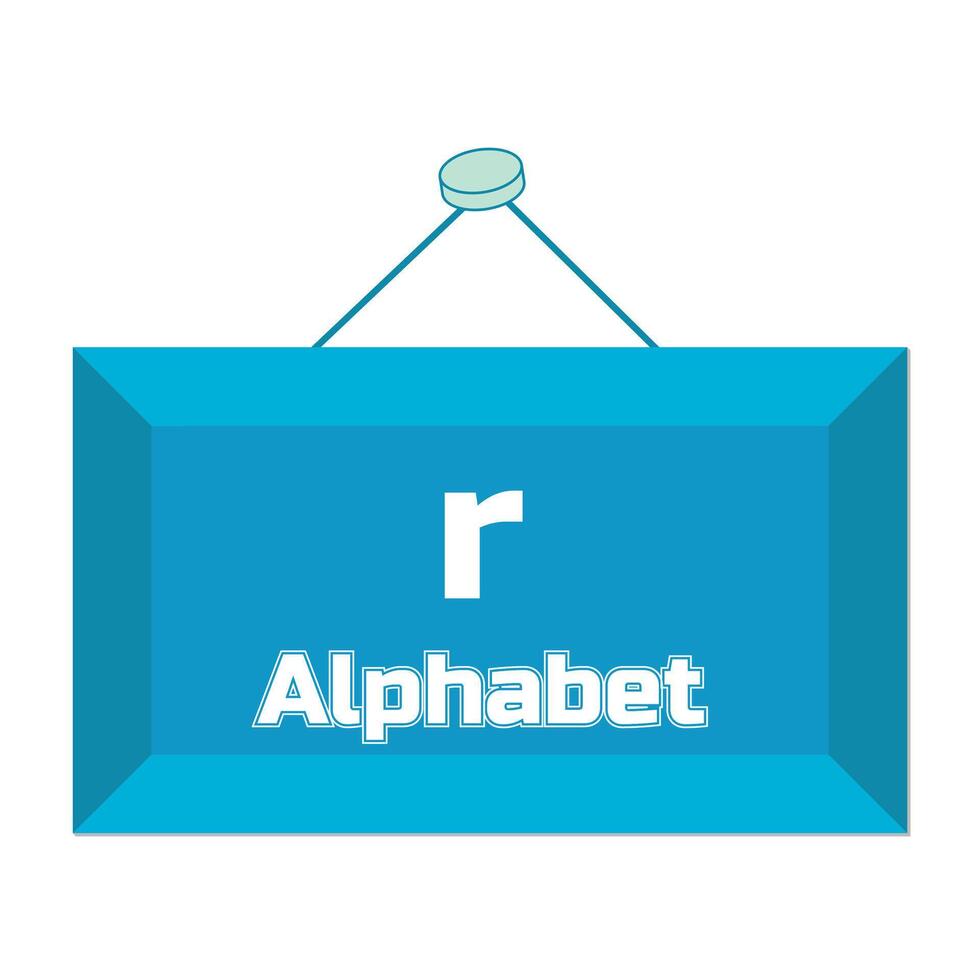 Alphabet lowercase r design with sign board 27258375 Vector Art at Vecteezy