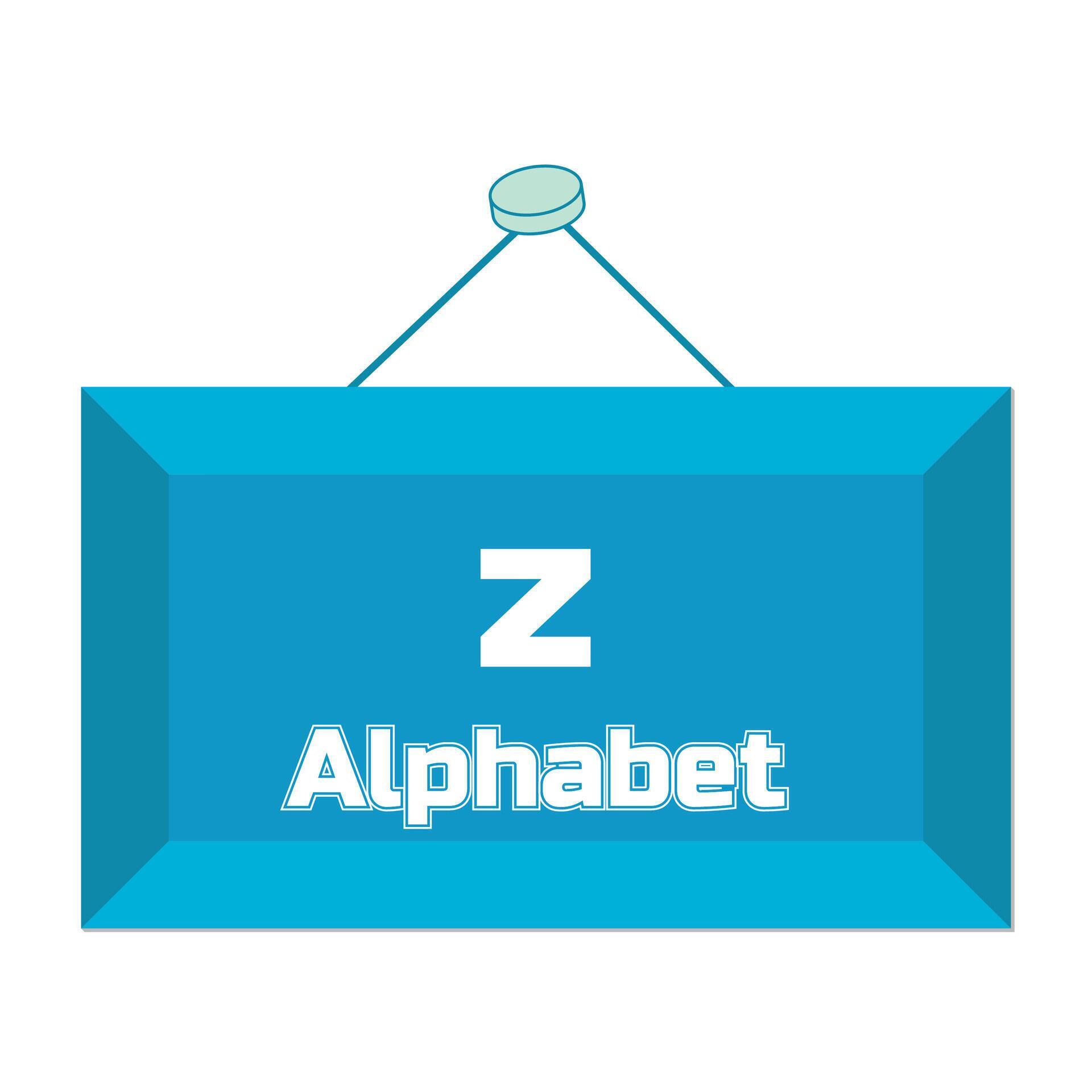 Alphabet lowercase z design with sign board 27258387 Vector Art at Vecteezy
