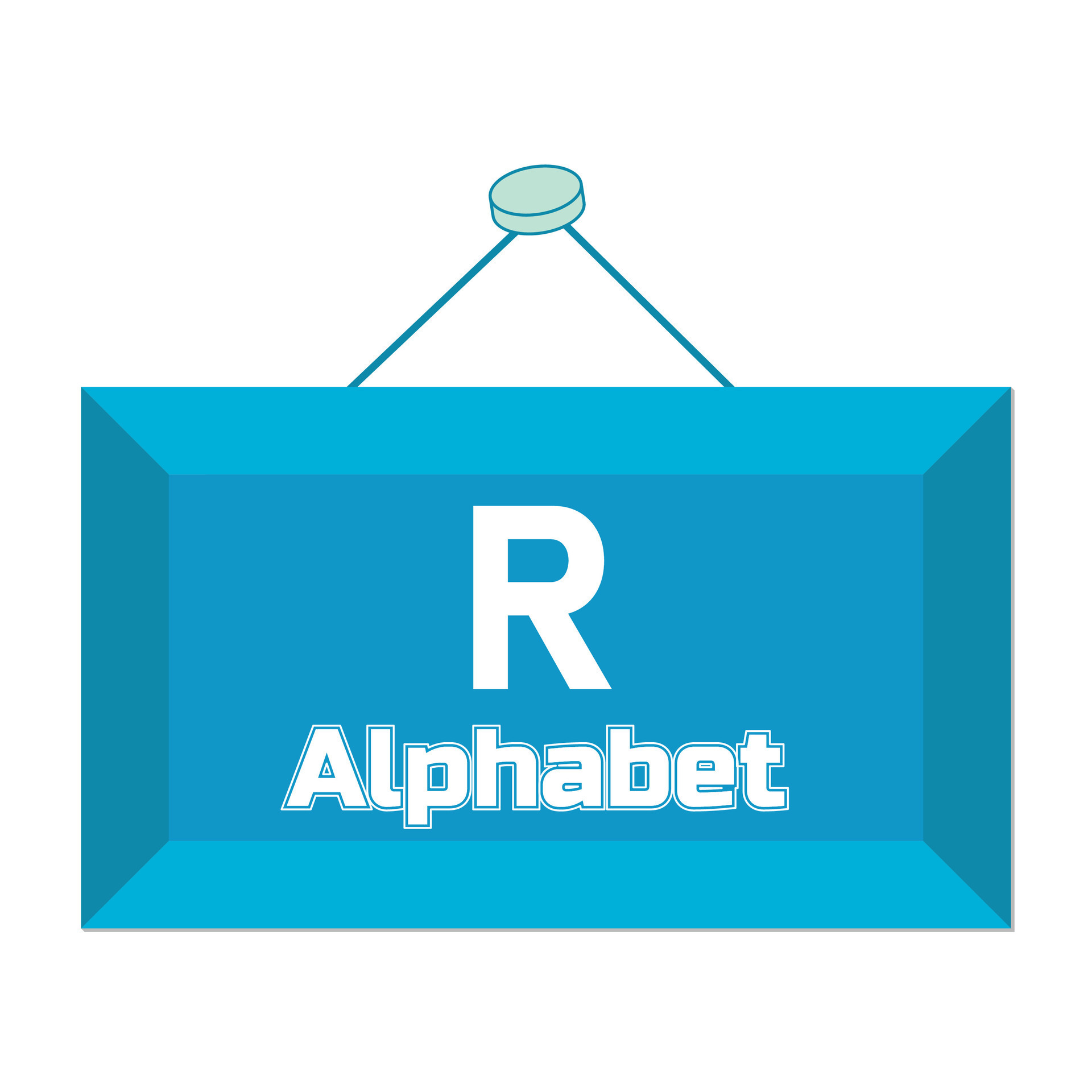 Alphabet Uppercase R design with sign board 27258401 Vector Art at Vecteezy