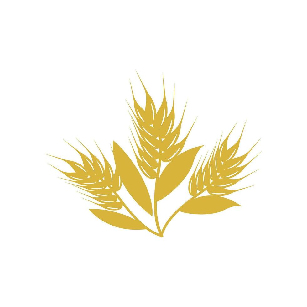 trigo logo, sencillo granjero jardín diseño, vector modelo silueta ilustración