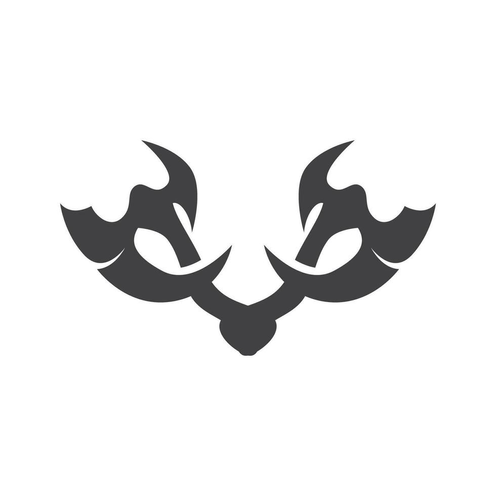 Axe Logo, Wood Cutting Tool, Lumberjack Vector, Simple Minimalist Design, Symbol Template vector