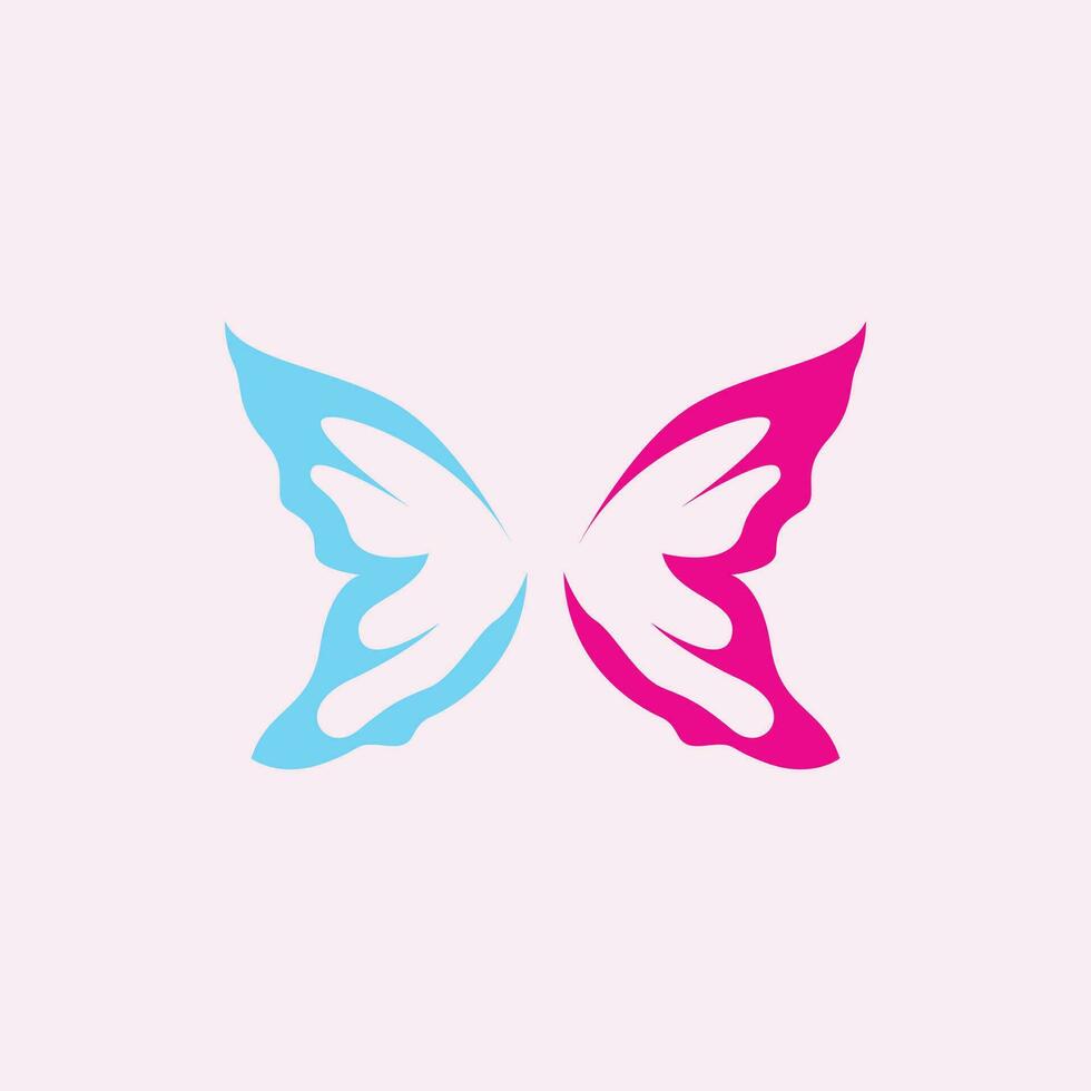 logotipo de mariposa, diseño animal con hermosas alas, animales decorativos, marcas de productos vector