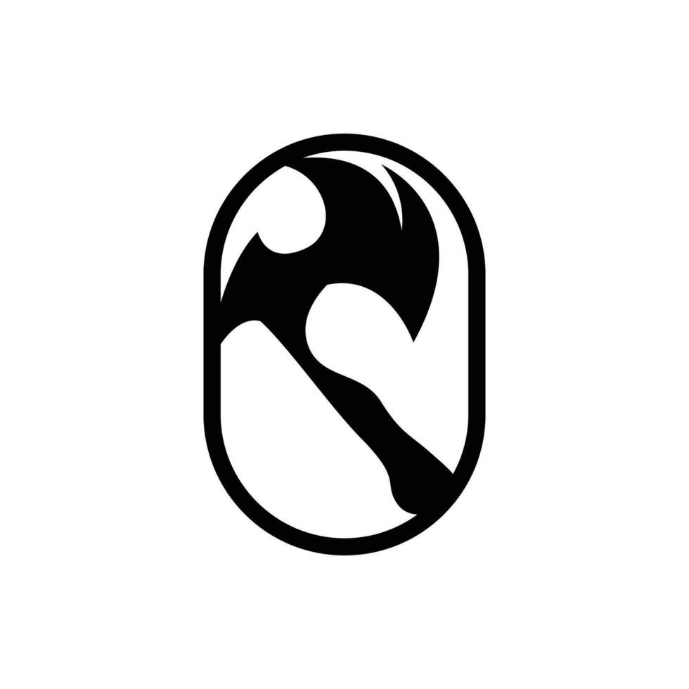 Axe Logo, Wood Cutting Tool, Lumberjack Vector, Simple Minimalist Design, Symbol Template vector
