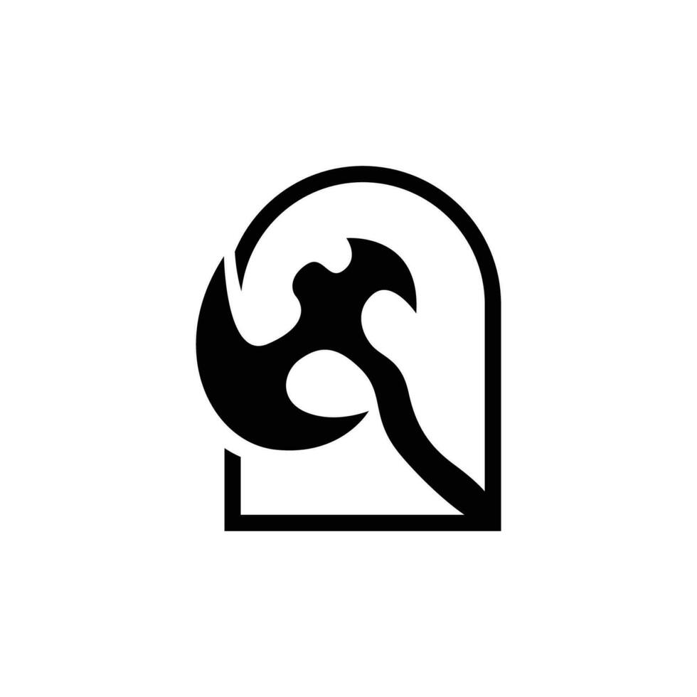 Axe Logo, Wood Cutting Tool, Lumberjack Vector, Simple Minimalist Design, Symbol Template vector