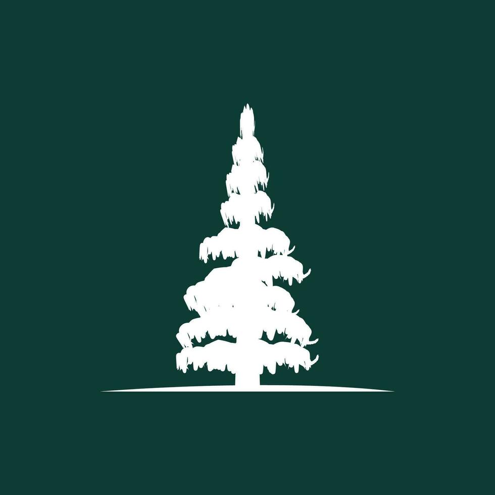 pino árbol logo, verde planta vector, árbol silueta diseño, icono, ilustración, modelo vector