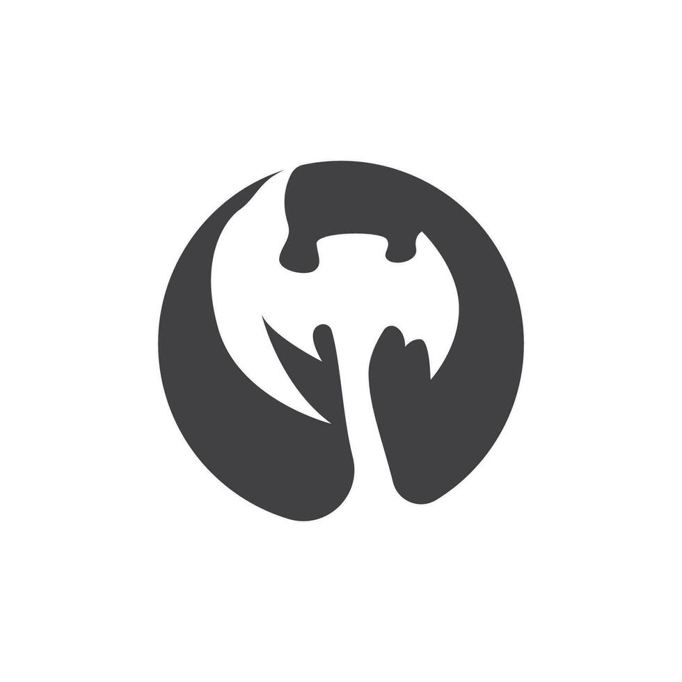 Axe Logo, Wood Cutting Tool, Lumberjack Vector, Simple Minimalist Design, Symbol Template vector