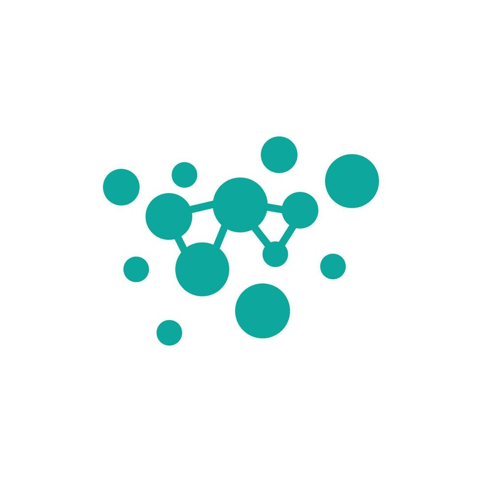 Neuron Logo, Cel Dna Network Vector, And Particle Technology, Simple Illustration Template Design vector