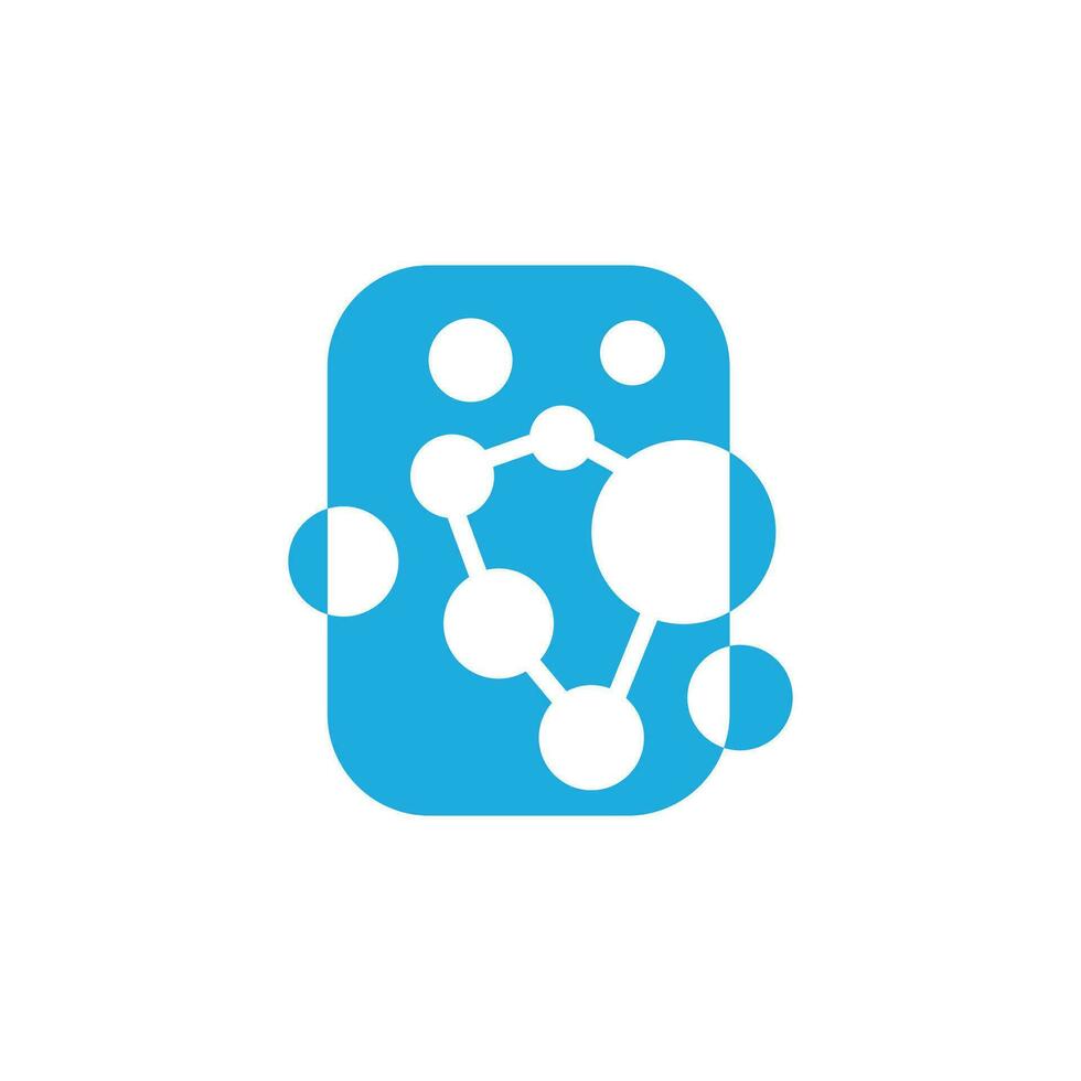 Neuron Logo, Cel Dna Network Vector, And Particle Technology, Simple Illustration Template Design vector