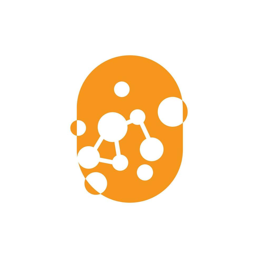 Neuron Logo, Cel Dna Network Vector, And Particle Technology, Simple Illustration Template Design vector