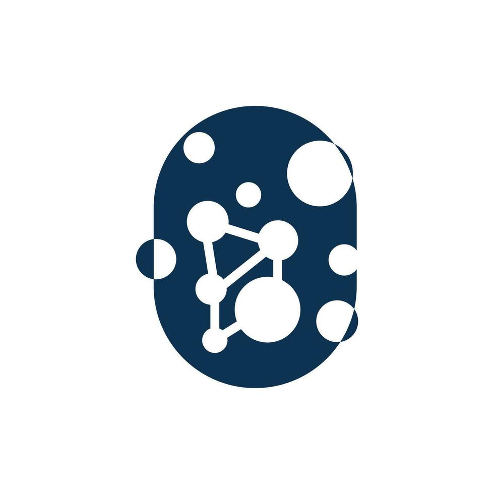 Neuron Logo, Cel Dna Network Vector, And Particle Technology, Simple Illustration Template Design vector