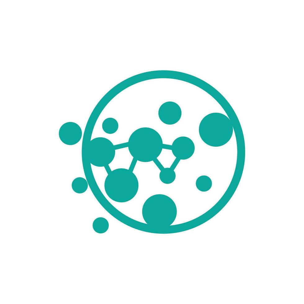 Neuron Logo, Cel Dna Network Vector, And Particle Technology, Simple Illustration Template Design vector