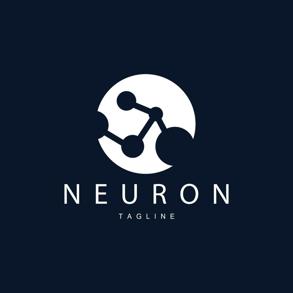 Neuron Logo, Cel Dna Network Vector, And Particle Technology, Simple Illustration Template Design vector