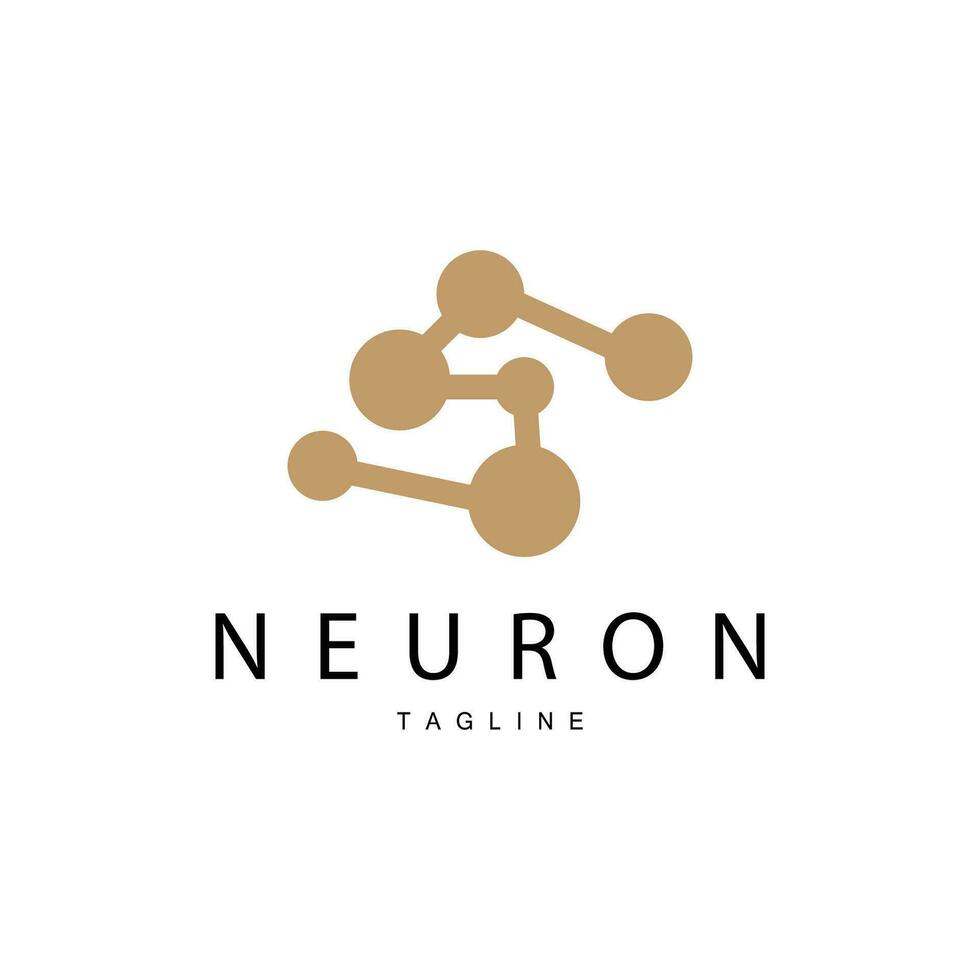 Neuron Logo, Cel Dna Network Vector, And Particle Technology, Simple Illustration Template Design vector